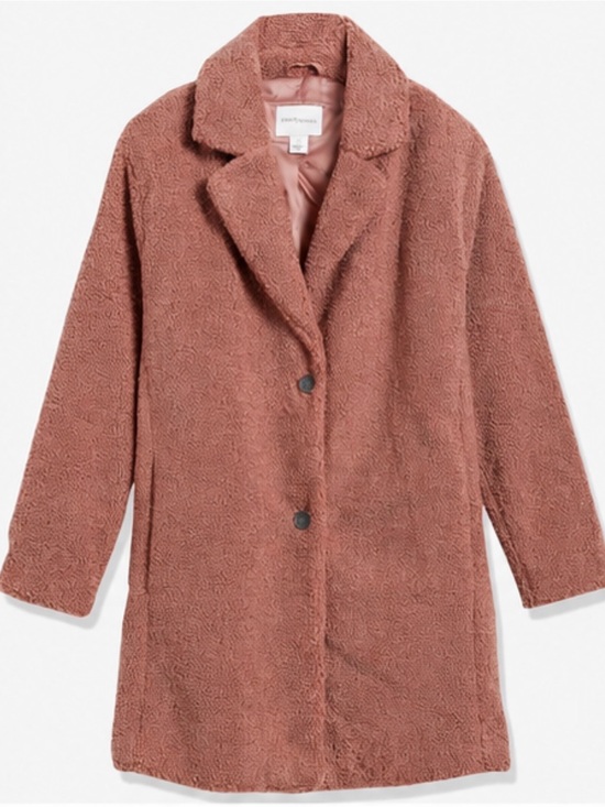 Jackets & Blazers - Teddy Sherpa Coat Jacket Dusty Rose XS NWOT
